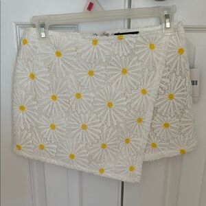 Forever 21 White and Yellow Floral Skirt